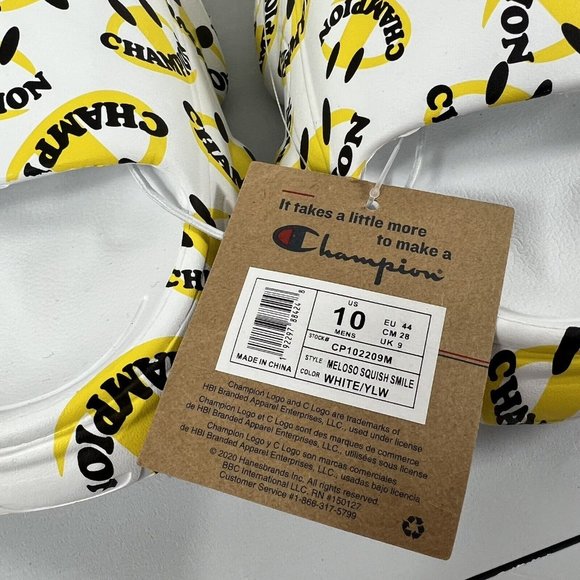 NEW Champion Meloso Squish Smile Rap Hip Hop Streetwear Slides Sandals Men 10 - Picture 7 of 16